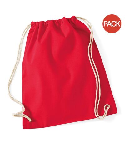 Lot de 2  Sac de gym 12 litres taille unique rouge Westford Mill