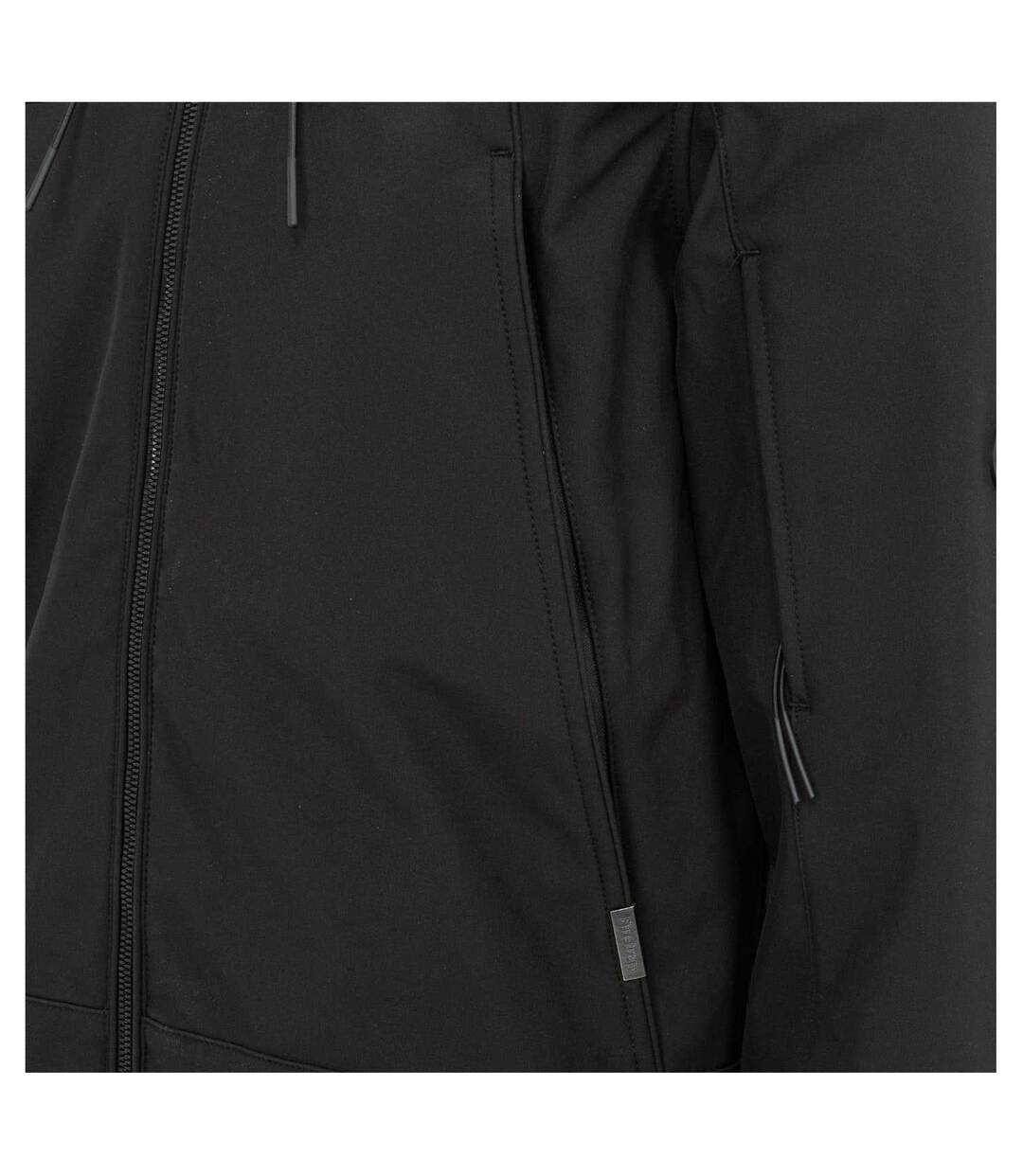 Mens Soft Shell Jacket Black Firetrap-4
