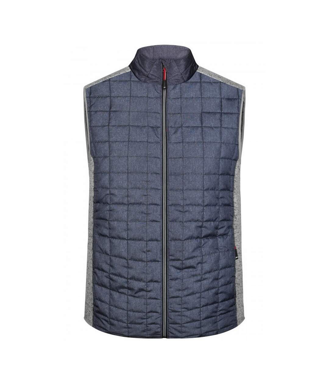 Veste Sans Manches Homme Gris Clair Chiné Anthracite Chiné James And Nicholson-1
