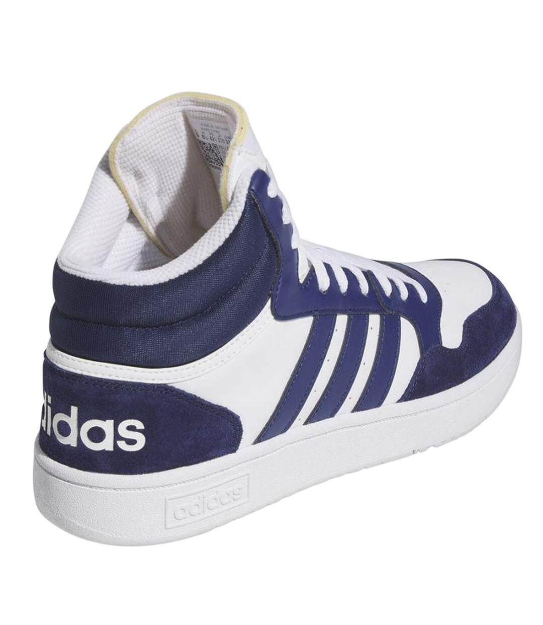 Baskets Hoops 3.0 Homme Blanc Bleu Marine Adidas-3