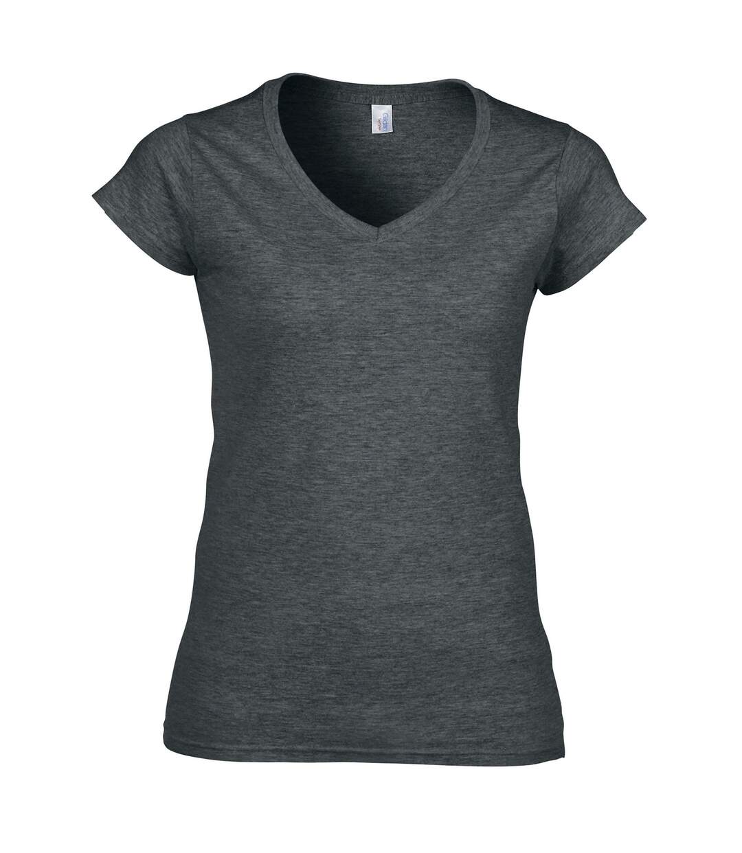 T-shirt softstyle femme gris foncé chiné Gildan