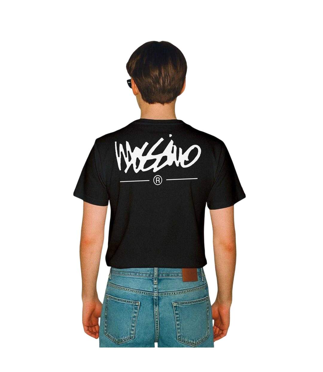 T-shirt Motif/style  Homme Noir Signature-3