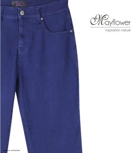 MAYFLOWER CLAUDIA2 : Pantalon femme Bleu Stone Ultra Stretch pour un confort denim total