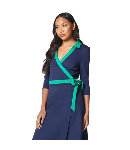 Robe portefeuille femme bleu marine Principles