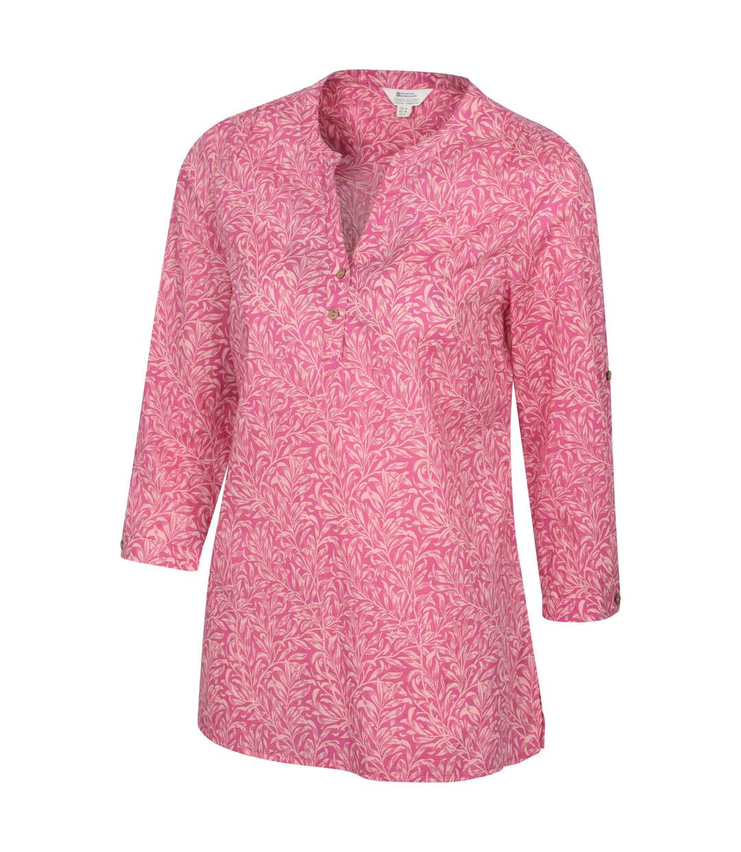 Womens/ladies petra floral 3/4 sleeve shirt bright pink Mountain Warehouse-3