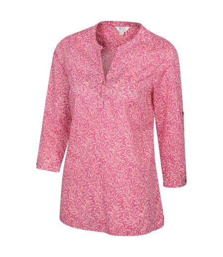 Womens/ladies petra floral 3/4 sleeve shirt bright pink Mountain Warehouse