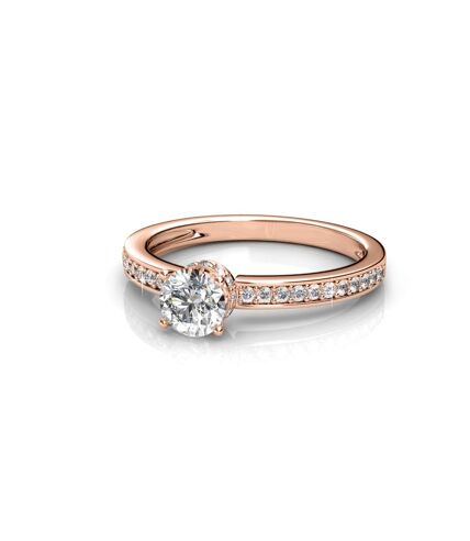 Bague Elise - Or Rosé et Cristal