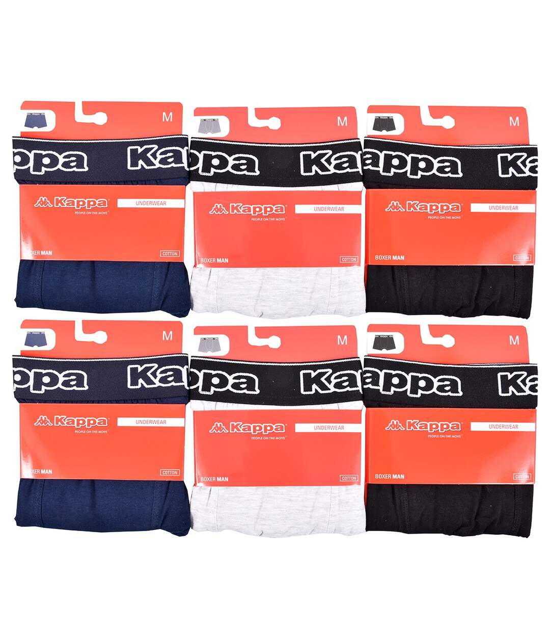 Boxer homme KAPPA Pack de 6 Boxers 0530-3