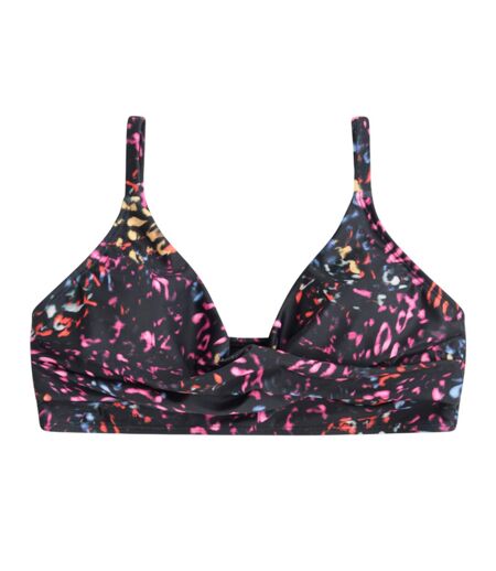 Womens/ladies bondi wrap bikini top jet black Animal