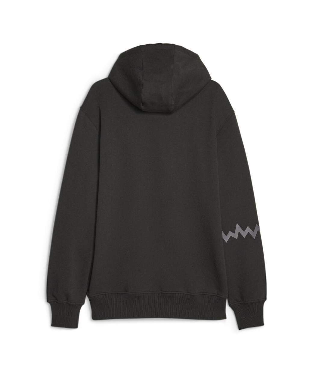 Sweat noir homme puma hoops team hoodie-2