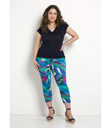 Legging court taille élastiquée extensible