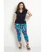 Legging court taille élastiquée extensible-3