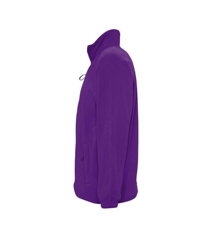 SOLS Mens North Full Zip Outdoor Fleece Jacket (Dark Purple)