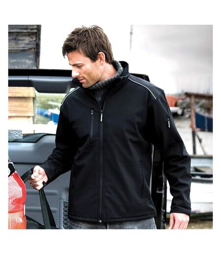 Veste Respirante Ripstop Soft Shell Pour Hommes Noir Noir Result