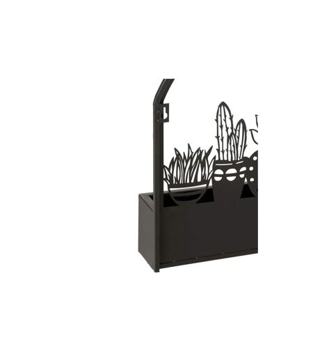 Jardinière Murale en Métal Cactus 39cm Noir
