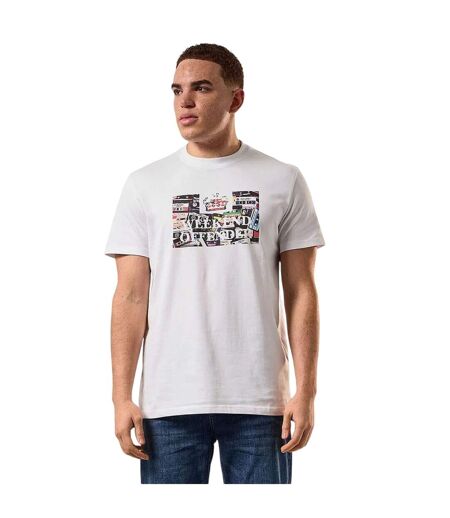 T-shirt Motif/style Imprimé Graphique Homme Blanc Weekend Offender