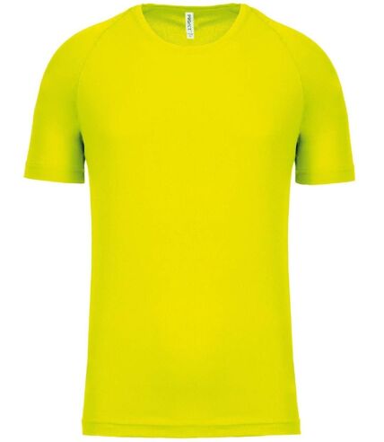 T-shirt sport - Running - Homme - PA438 - jaune fluo