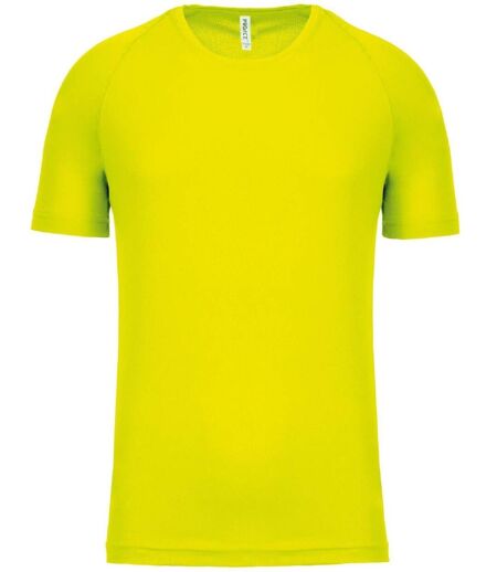 T-shirt sport - Running - Homme - PA438 - jaune fluo