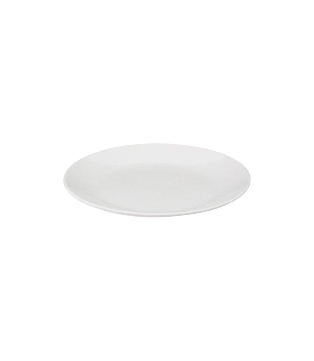 Lot de 6 Assiettes Plates Leaf 27cm Blanc-2