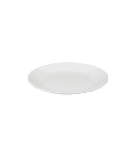 Lot de 6 Assiettes Plates Leaf 27cm Blanc