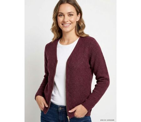 Cardigan Uni Femme Café (Réf. CAFE1)