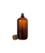 Bouteille en Verre Vintage 33cm Marron-2