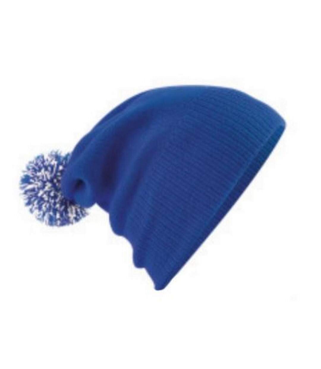 Adultes Bonnet Unisexe Snowstar Bleu Roi Blanc Beechfield-2