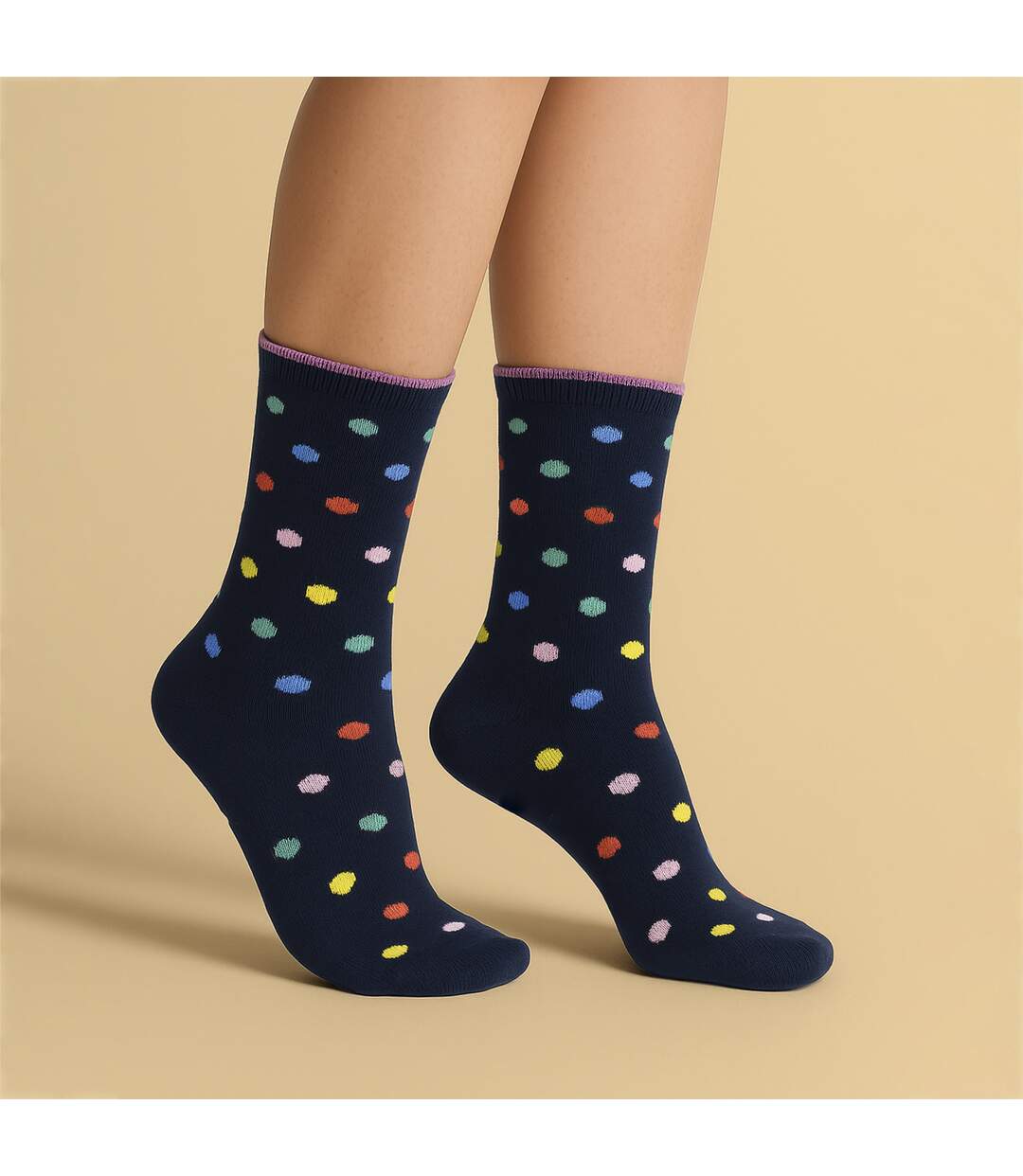 Sock Snob - 3 Paires de Chaussettes Femme à Pois et Rayures en Coton Douces-4