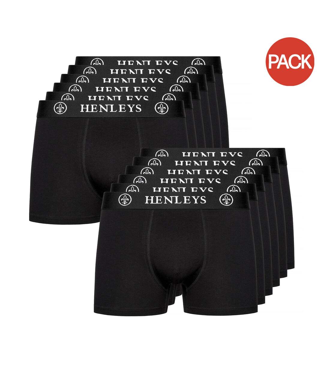 Boxers mcblacken homme noir Henleys Henleys