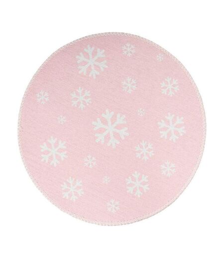 Tapis Rond Enfant Imprimé Bambini VIII 160cm Rose
