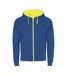 Veste À Capuche Fuji Adulte Bleu Roi Jaune Fluo Roly-1