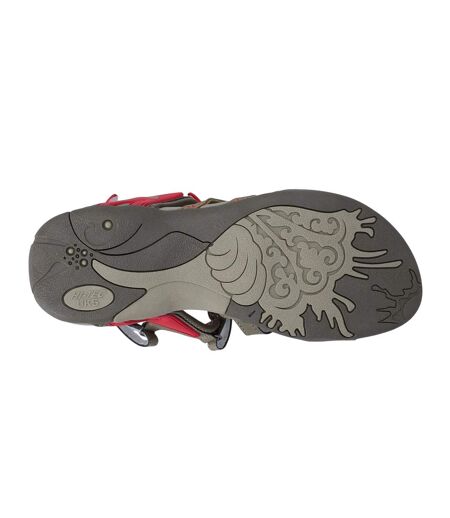 Sandales Savanna Femme Taupe Clair Kaki Coucher De Soleil Corail Hi-Tec