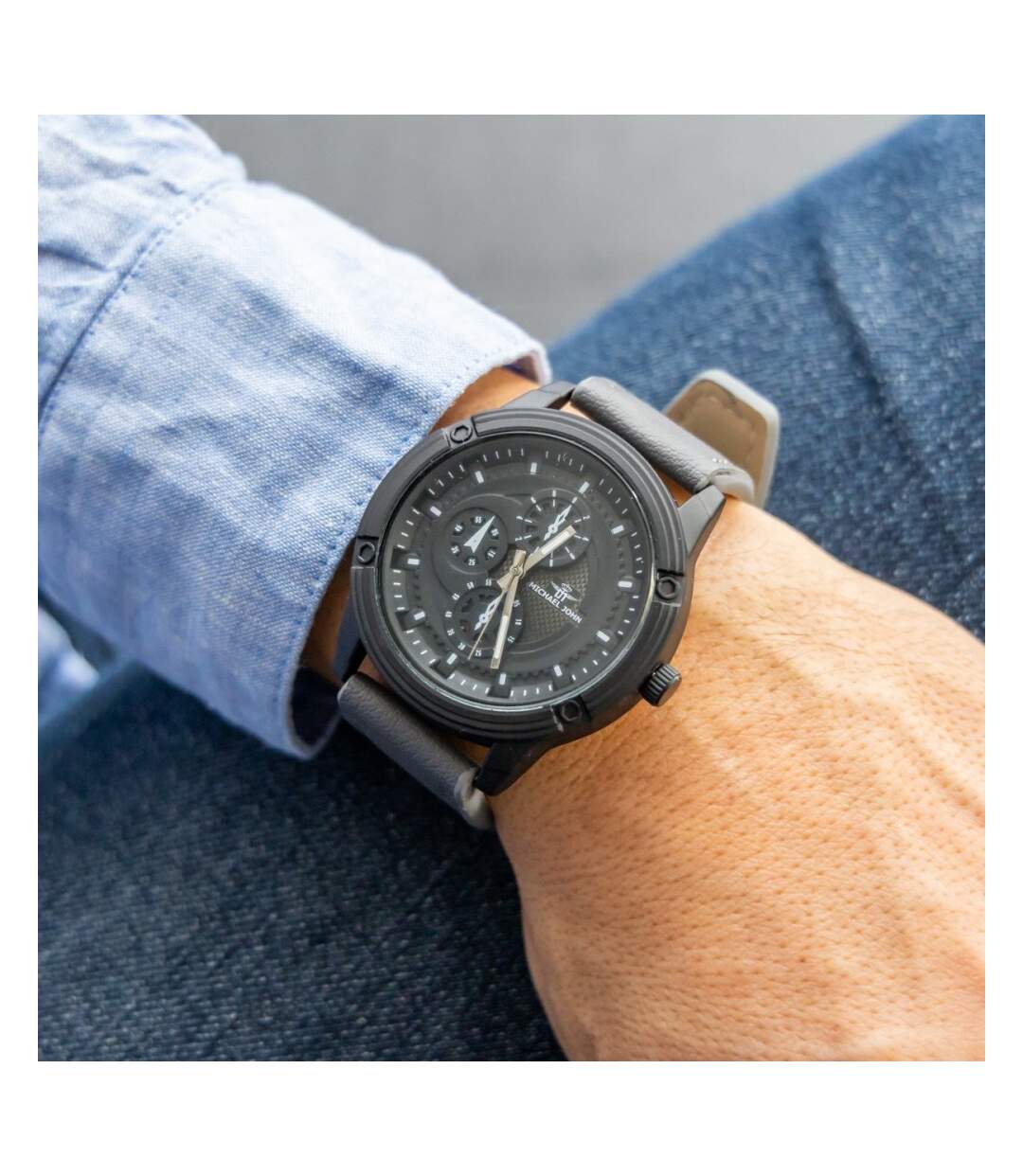 Montre Tendance pour Homme Gris M. JOHN