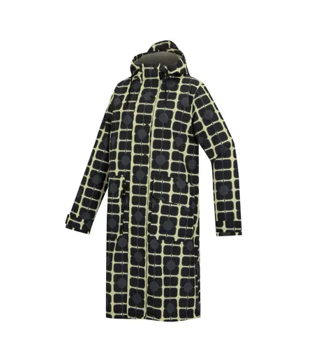 Womens/ladies Orla Kiely Poppy Long Length Waterproof Jacket Monochrome Regatta