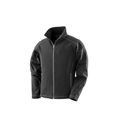 Result Work Guard Womens/Ladies Treble Stitch Softshell Jacket (Black) - UTRW7154