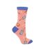 1 Pack Ladies Novelty Dusky Pink Guitar Bamboo Socks-1