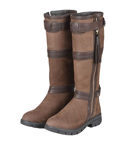 Dublin Womens/Ladies Erne Leather Wide Boots (Chocolate) - UTWB2088