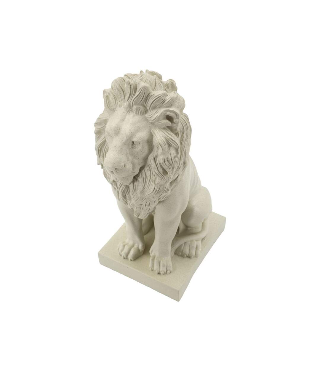 Statuette Déco Lion Stons 40cm Crème-4