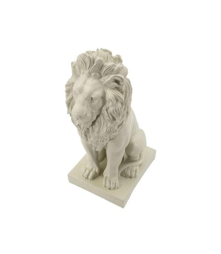 Statuette Déco Lion Stons 40cm Crème