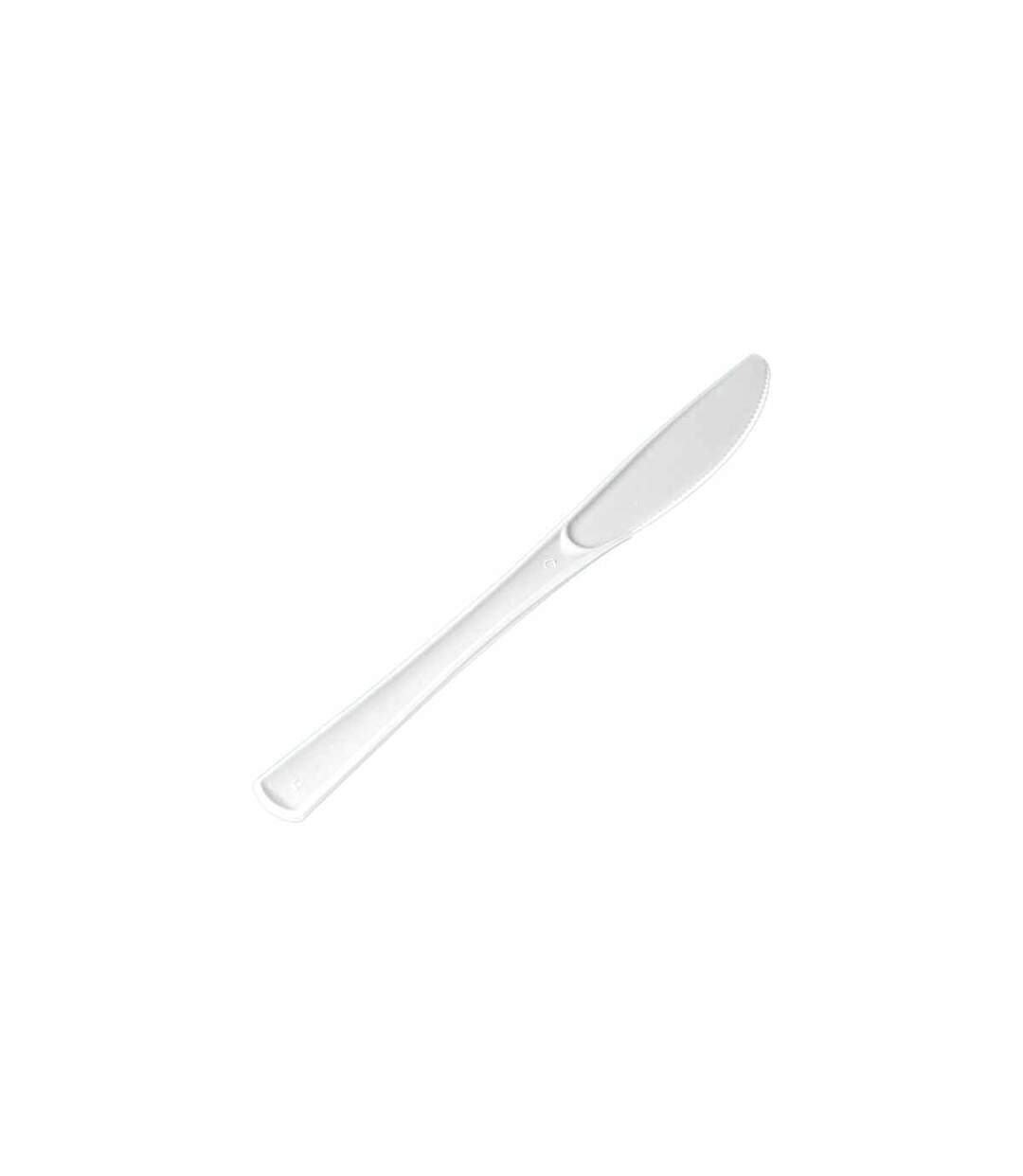 Lot de 12 Couteaux Réutilisables 20cm Blanc-2