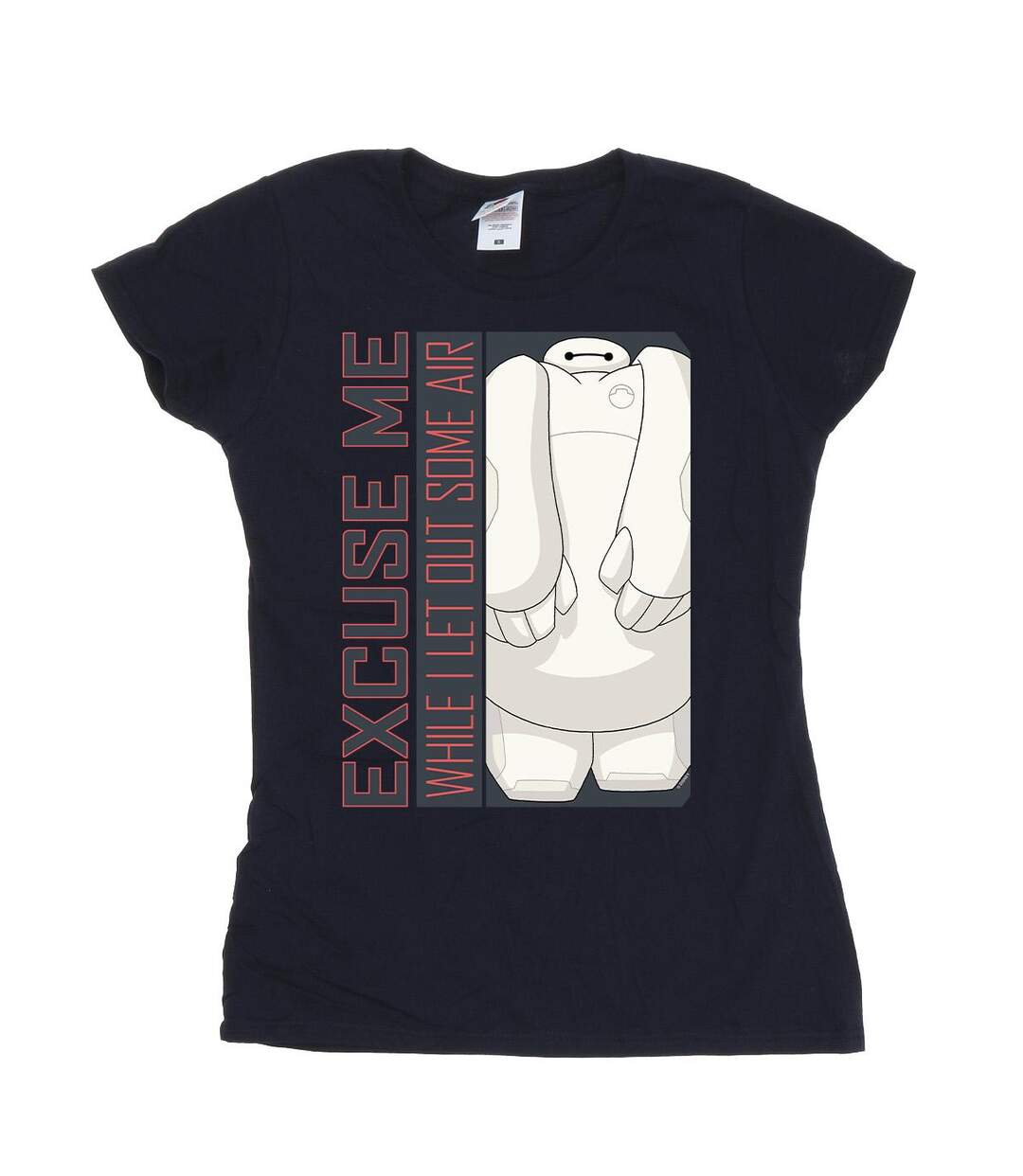 Disney - T-shirt BIG HERO BAYMAX EXCUSE ME SOME AIR - Femme (Bleu marine) - UTBI13310-1