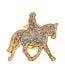 Glitz & Glam Horse Rider Tie Pin One Size Gold Silver Supreme-1