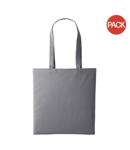 Lot de 2  sacs de courses unis taille unique gris ardoise Nutshell