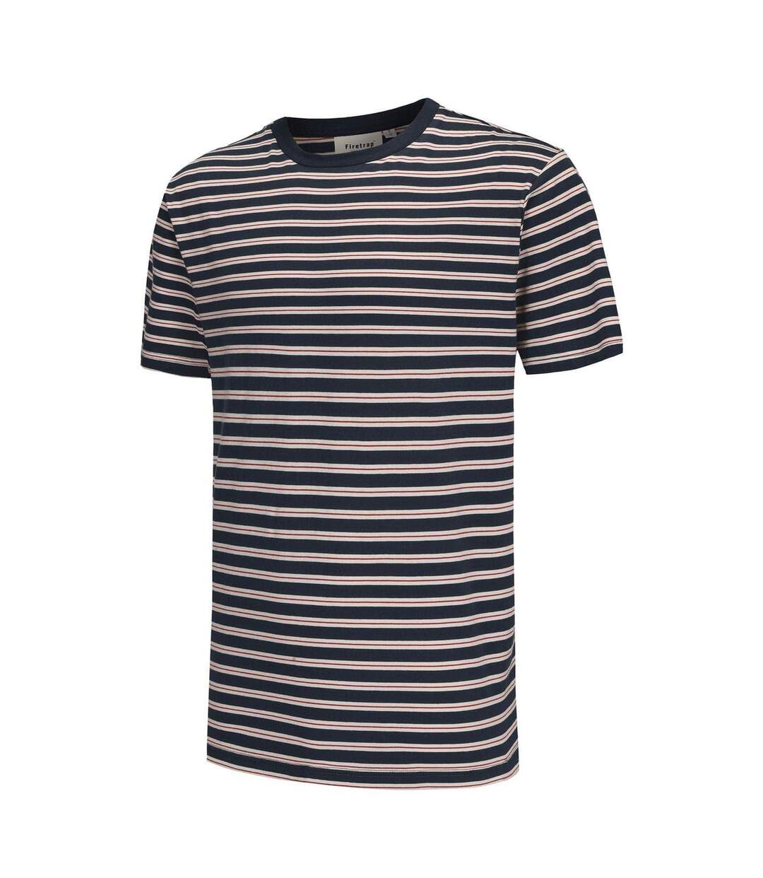 T-shirt Motif/style À Rayures Homme Bleu Marine Foncé Firetrap-3