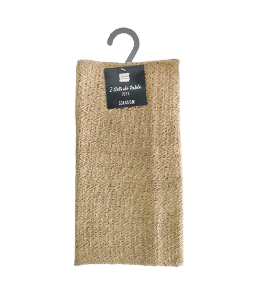 Lot de 2 Sets de Table Jute Modalie 33x45cm Beige-4