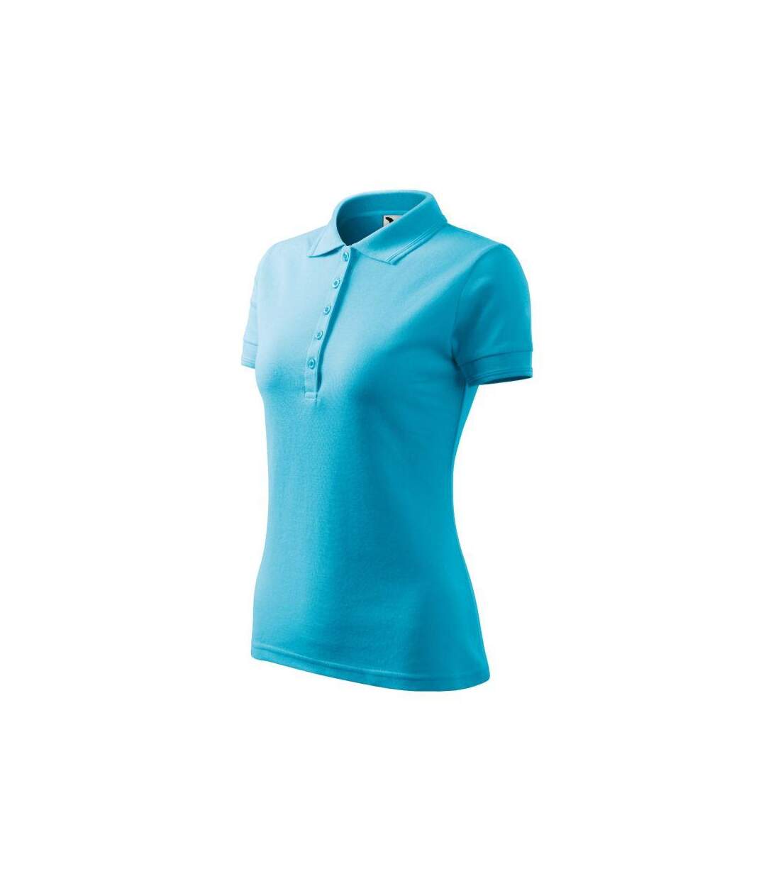 Womens/ladies Pique Polo Shirt Blue Adler-1