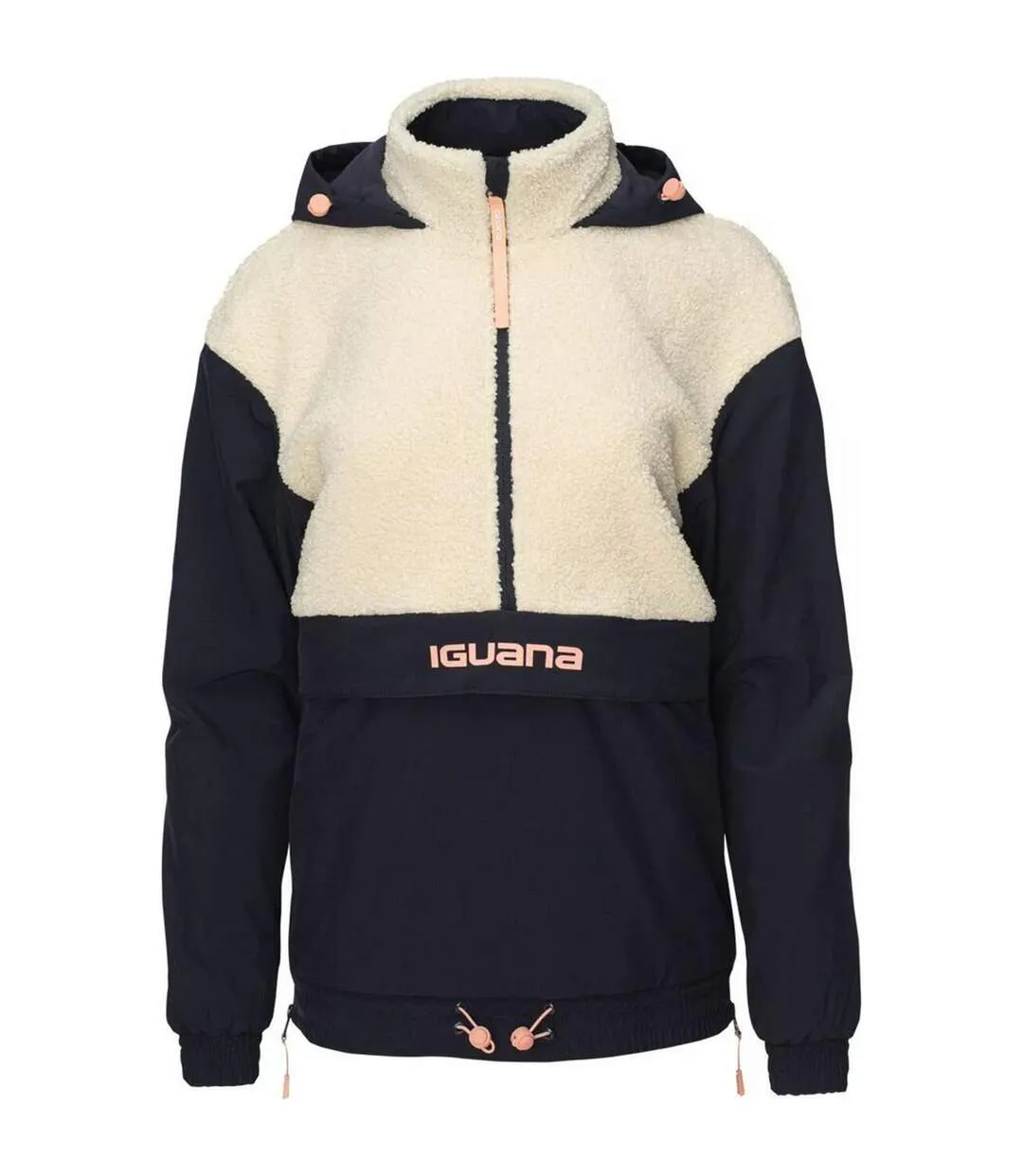 Sweat À Capuche Neckra Femme Nuit Polaire Corail Amande Iguana-1