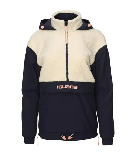 Sweat À Capuche Neckra Femme Nuit Polaire Corail Amande Iguana