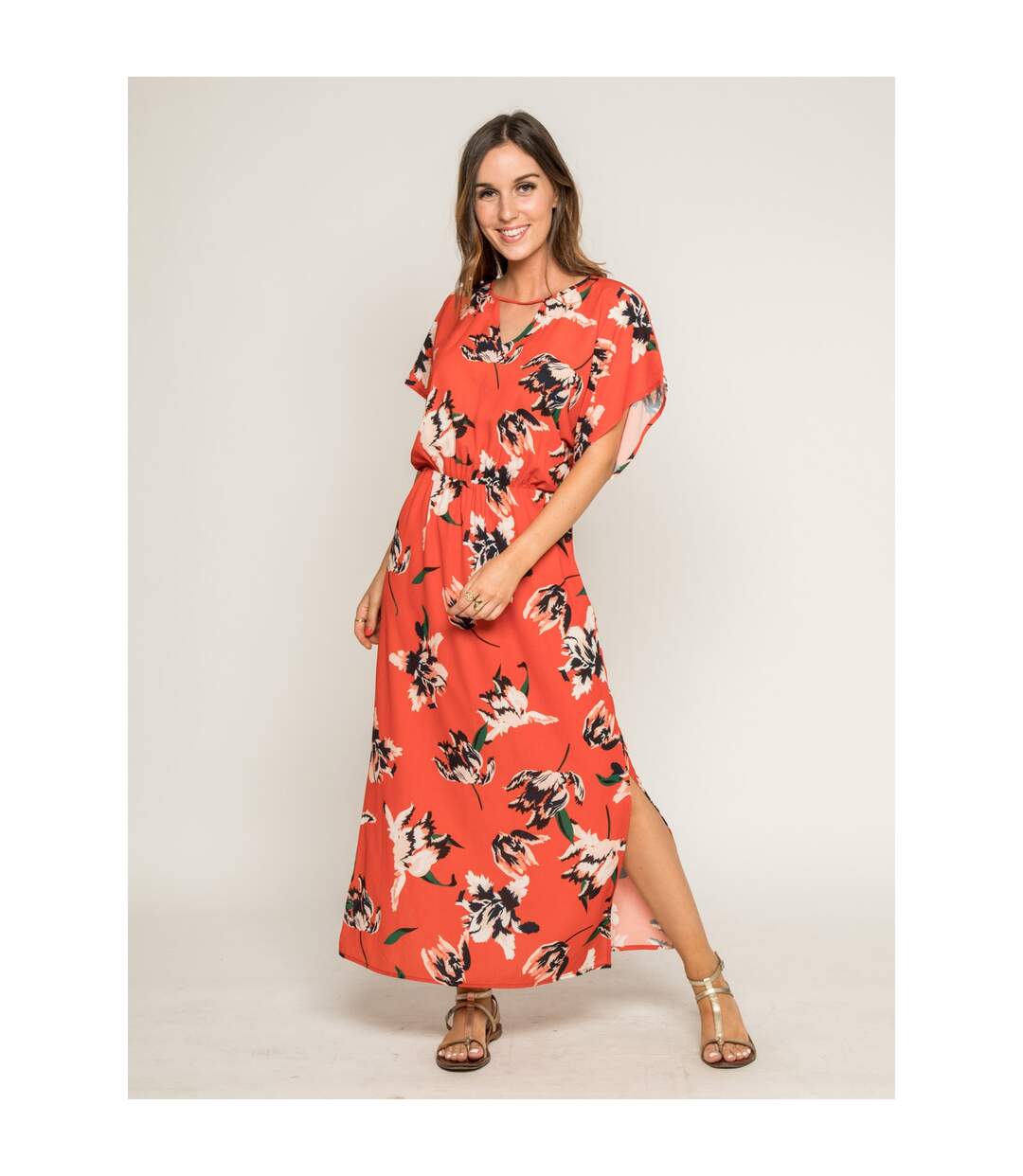 Robe longue imprimée ICHINO - Dona X Lisa-1
