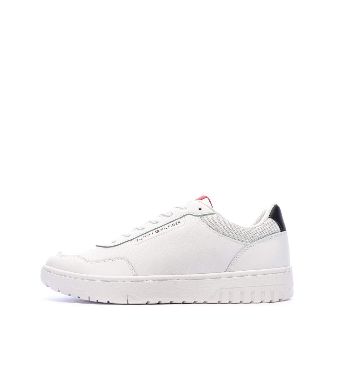 Baskets blanches homme tommy hilfiger core-1